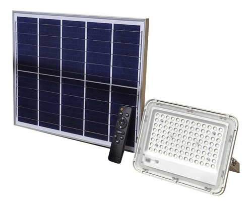 Comprar Foco Solar Led 100W - 2700LM - Luz Fria 6500K - Autonomia hasta 2  Dias - Control Remoto - IP67