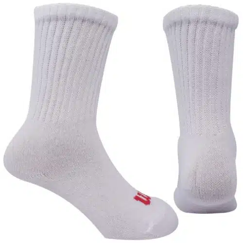 Medias Largas Deportivas Escolar Niños Wilson Blancas 3 Pares
