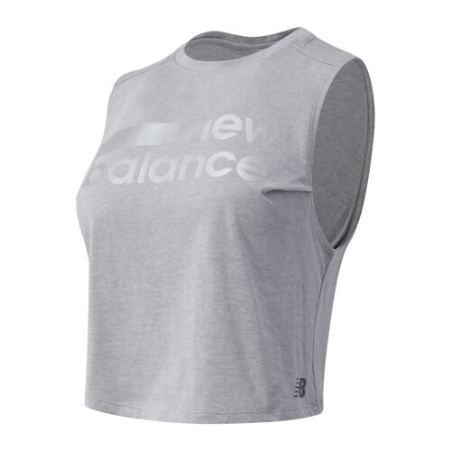 Camiseta de Mujer New Balance Relentless Sweat Tank WT01162-AGT Gris Claro
