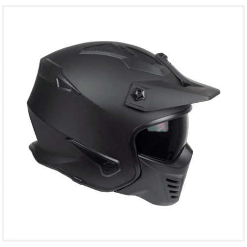 Casco Kombat Mandibula Desmontable Edge Helmet Visor Oscuro