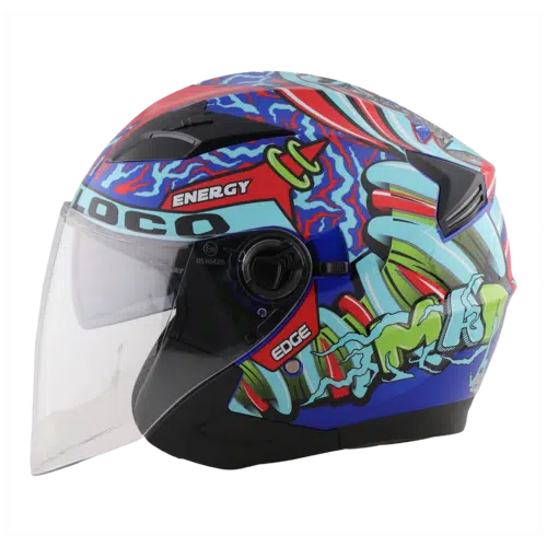 Casco Semi Integral Edge Jaguar Moto Loco Doble Visor