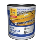 Esmalte amarillo industrial duradero.