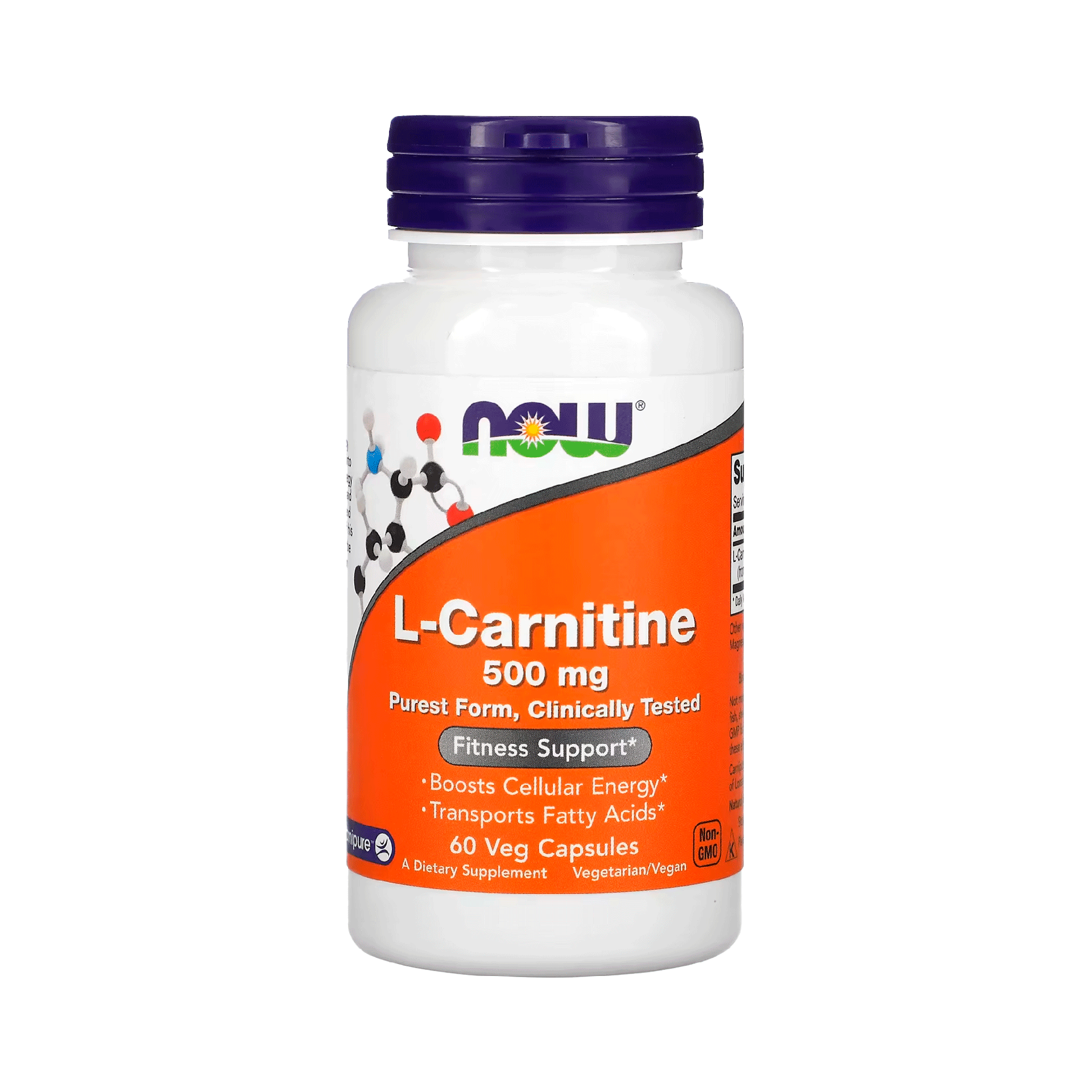 L-Carnitina Amino Acids Now Foods 500mg 60 Cpsulas Vegetales - 212global
