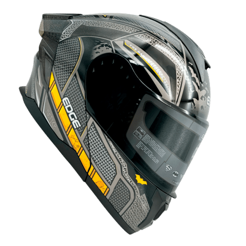 Casco Modular Edge Boston Diseño Batman con Luz Led Doble Visor