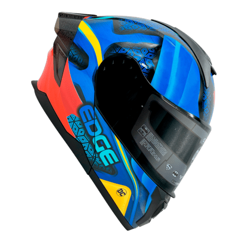 Casco Modular Edge Boston Diseño Superman con Luz Led Doble Visor