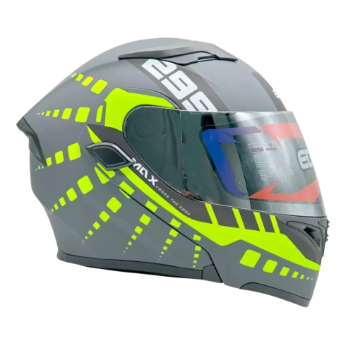 Casco Modular Edge Boss Max Doble Visor Plateado