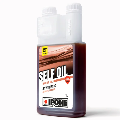 Aceite Semi Sintético Desmalezadora Ipone Self Oil 2T Olor a Fresa 1 Lt