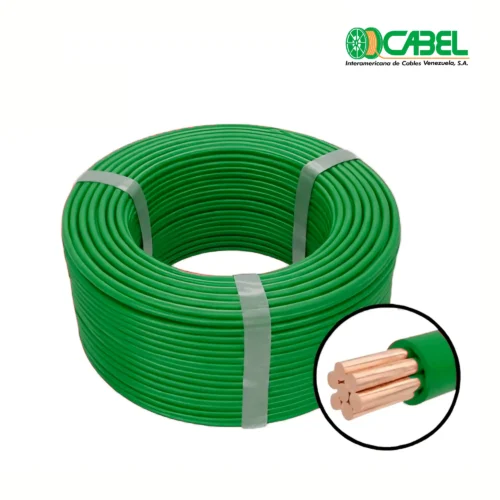Cable THW N° 12 Cabel PVC AWG 90 °C 600V Verde 20mts