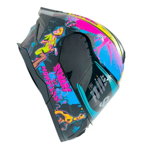 Casco Modular Edge Boston Scooby Doo Doble Visor Ahumado