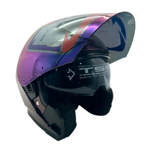 Casco Semi Integral Edge Phoenix Visor Tornasol Glitter