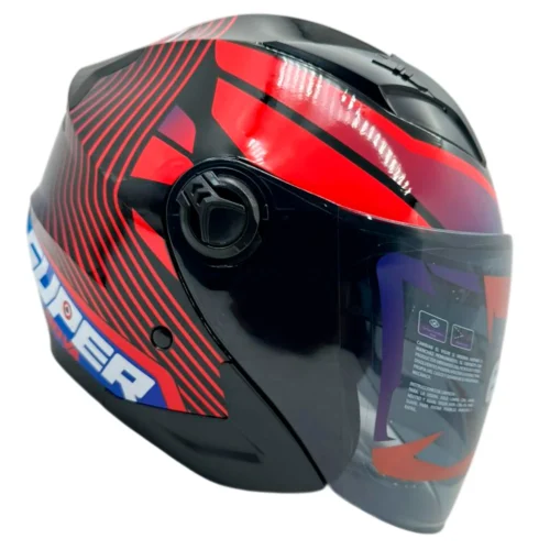 Casco Semi Integral Edge Jaguar Supernova Doble Visor Ahumado