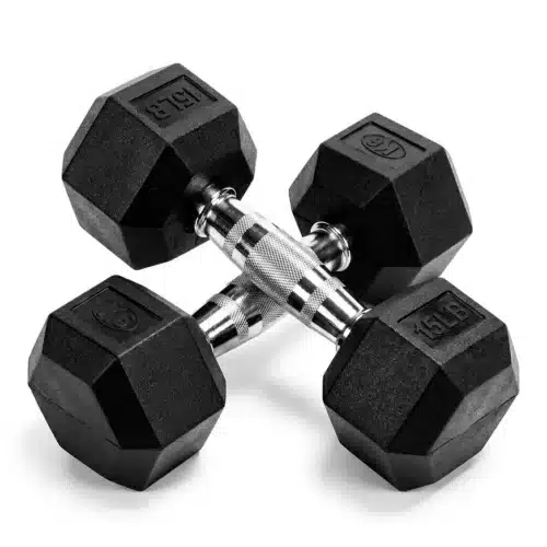 Mancuernas Pesa Gym Hex Encauchada K6 15lbs 2unds
