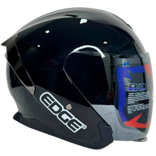 Casco Semi Integral Edge Bonnie Brillante Visor Ahumado Luz Led