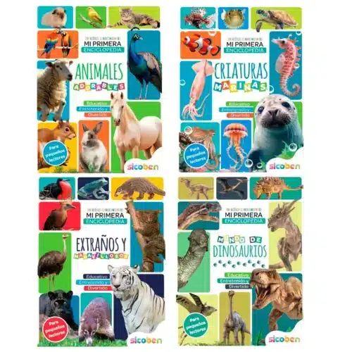 Libros de Lectura Mi Primera Enciclopedia Sicoben Set 4 Unidades