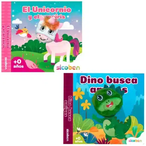 Libros de Lectura con Titeres Sicoben Mascoticas Set de 2 Unidades