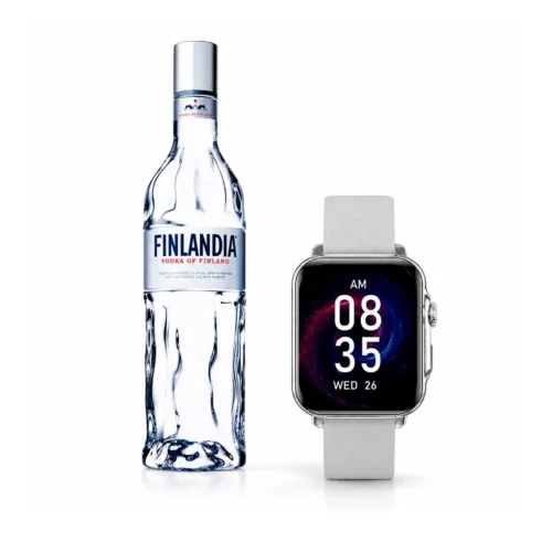 Vodka Finlandia De 0.75lts + Reloj Inteligente Aiwa Plateado Aiwatch