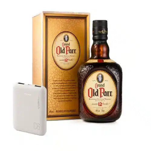 Whisky Grand Old Parr 750ml + Cargador Portátil PowerBank 6000mAh Argomtech